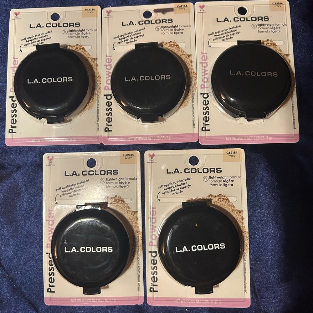 L.A. Colors Pressed Powder Shade ivory C21684  5X All new in original packages